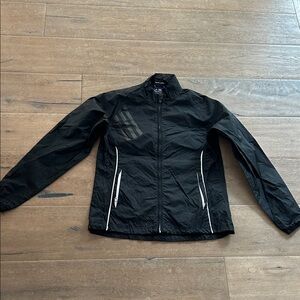 adidas Black Jacket with White Accents